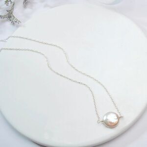 Fine Jewelry Sterling Silver Freshwater Baroque Pearl Necklace NEW WITH GIFT BAG